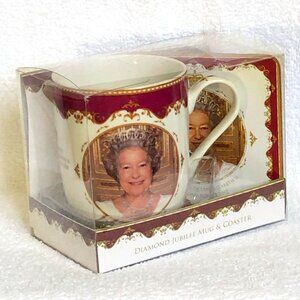 2012 Her Majesty Queen Elizabeth II Diamond Jubilee Mug & Coaster Set BNIP!!